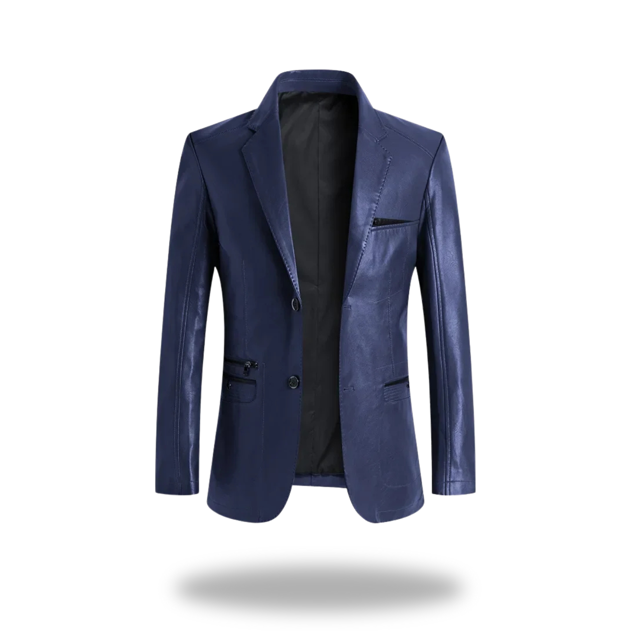 Blake | Italian-Inspired Tailored Leather Jacket with Zippered
