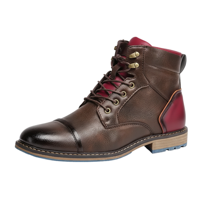 Nathan | Faux Ankle Boots with Side Zipper & Rubber Sole